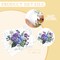 6 Pcs Large Vintage Flowers Rub on Transfers (Vintage) 12 inches x 8 inches